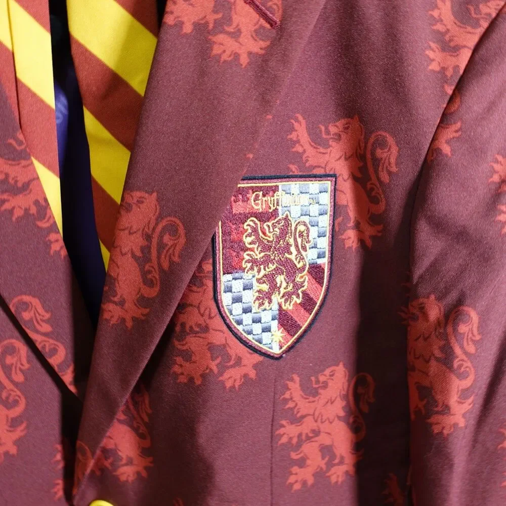 Opposuits Mens Blazer Jacket Harry Potter Gryffindor Blazer US Size 44 with Tie
